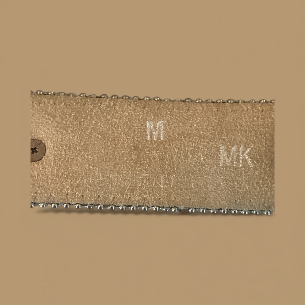 MK Crystal Rhinestone Tiger Print Western Buckle Belt Size M - Picture 6 of 7